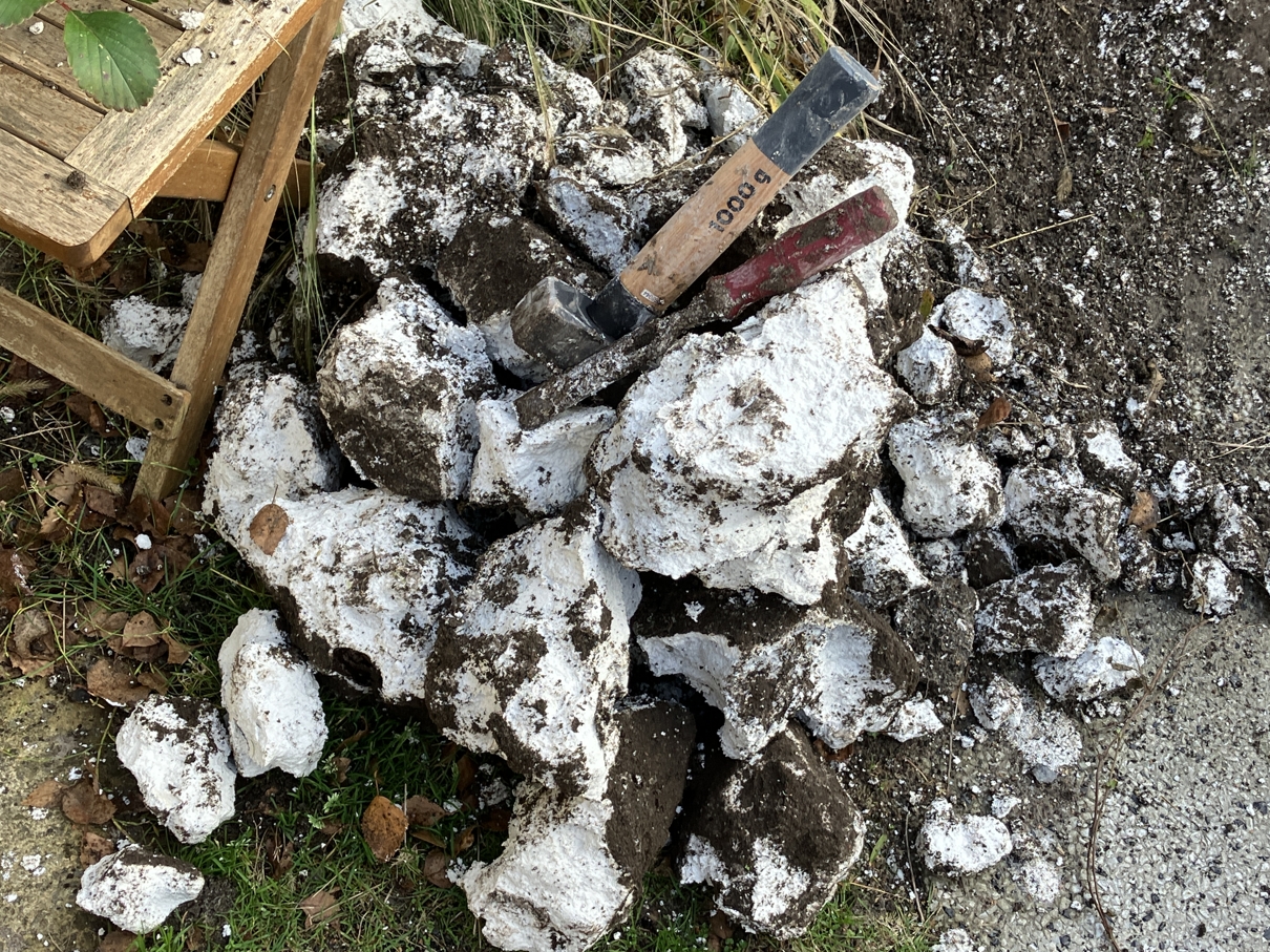 chunks of plaster